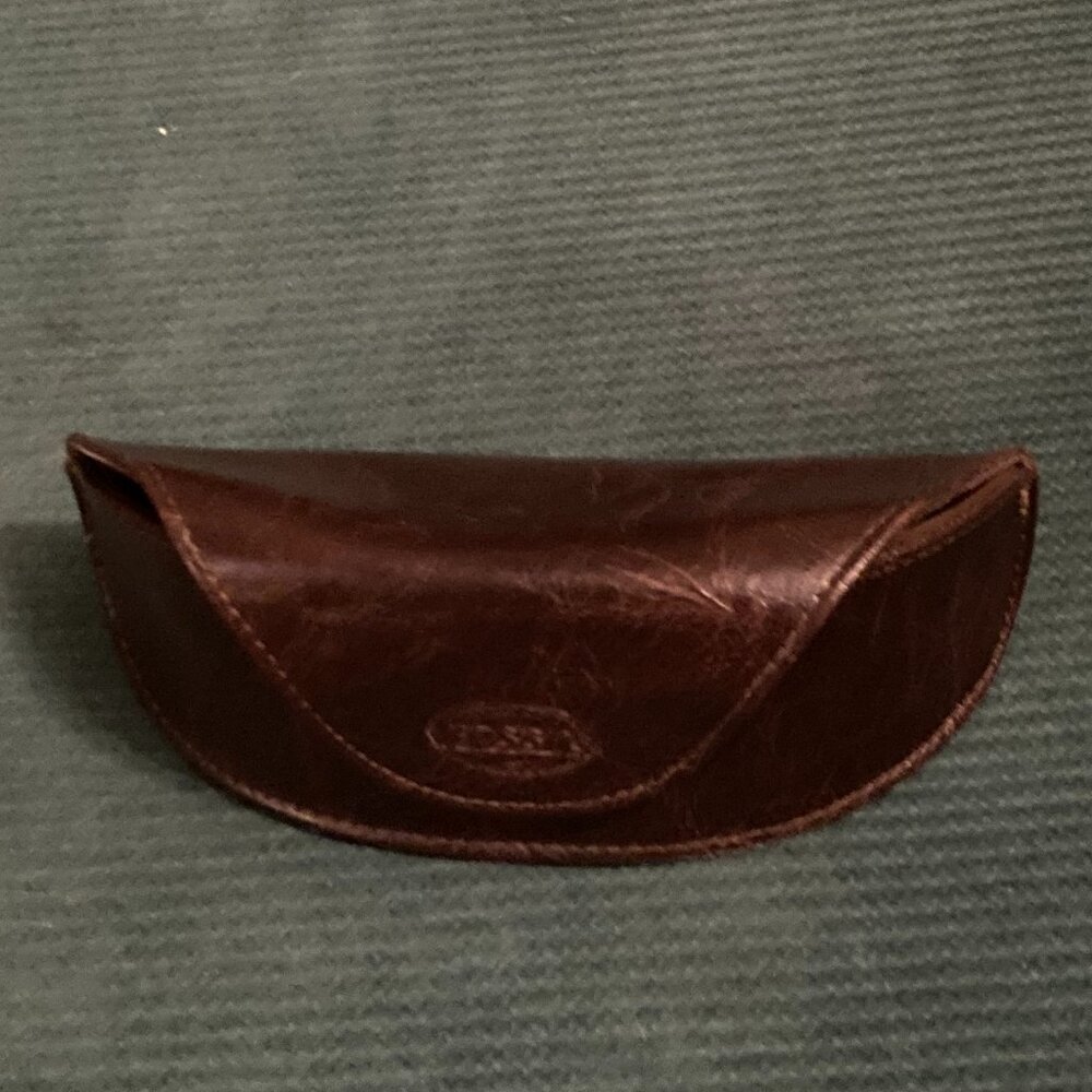 Fossil brown eyeglass case